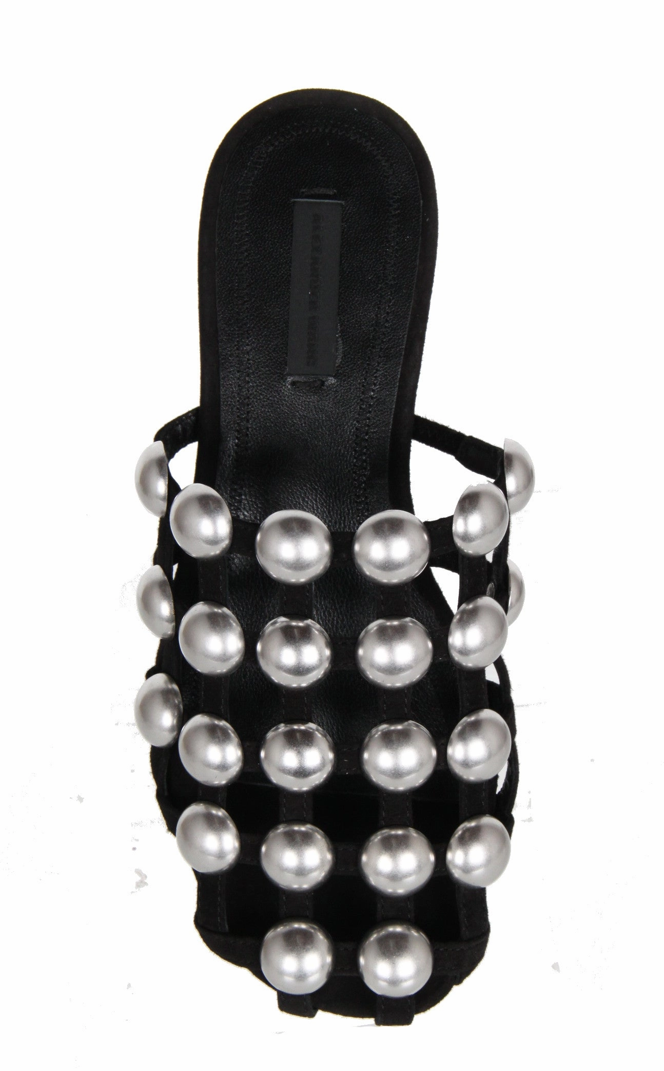 Amelia Studded Flats Suede, Black/Rhodium Forever Shoes Flats