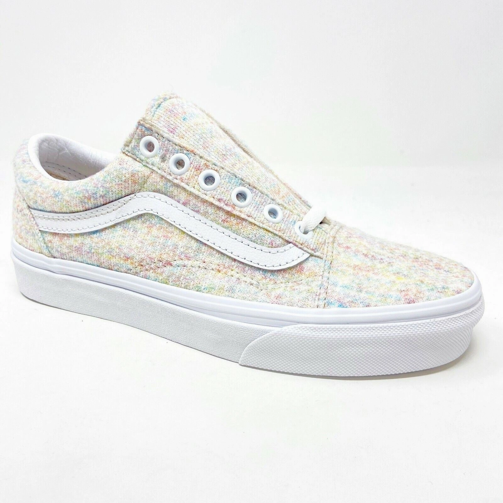 Vans Old Skool (Rainbow Jersey) Multicolor White Womens Classic Casual Shoes Casual Canvas Shoes Crossword Clue