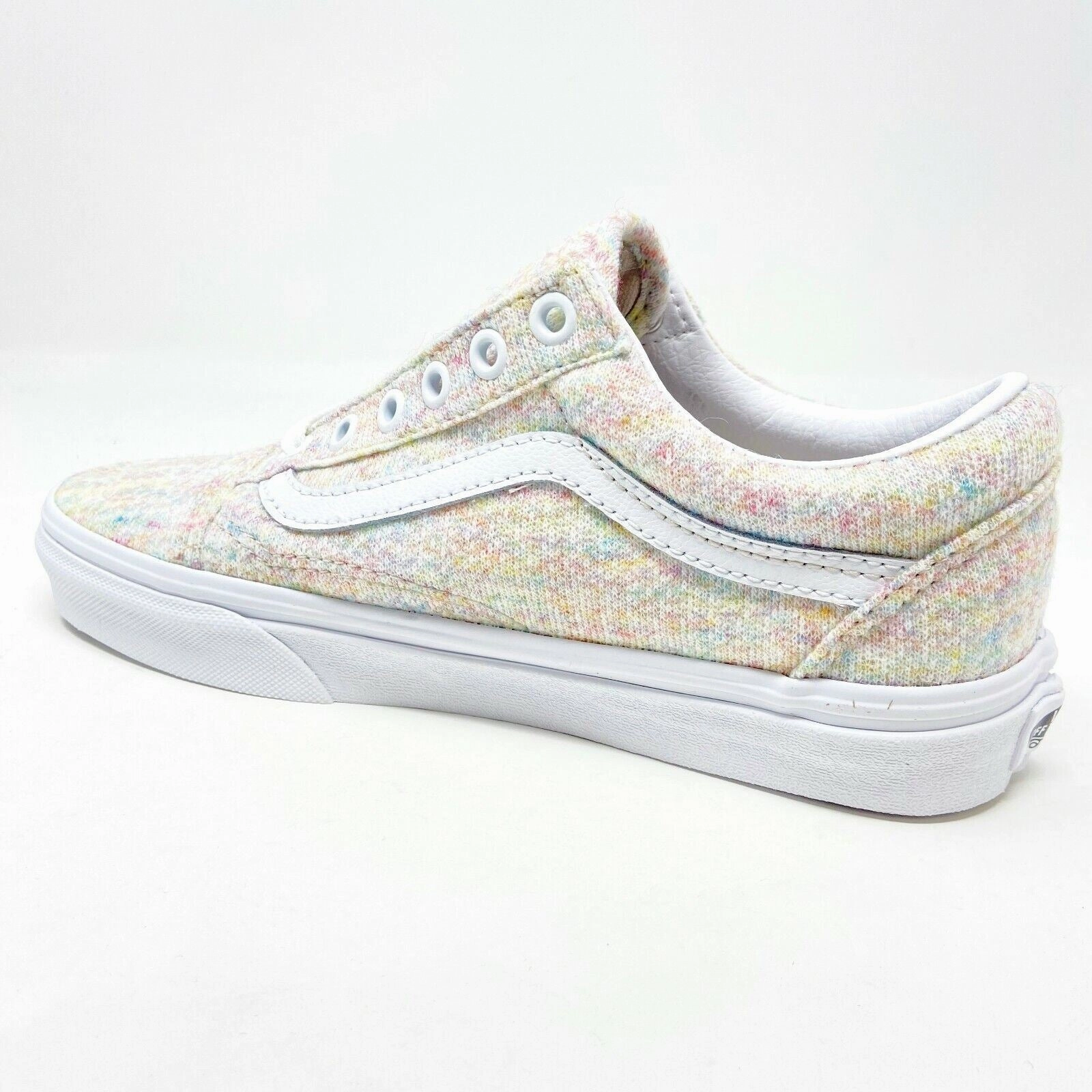 Austin Casual Shoe Vans Old Skool (Rainbow Jersey) Multicolor White Womens Classic Casual Shoes