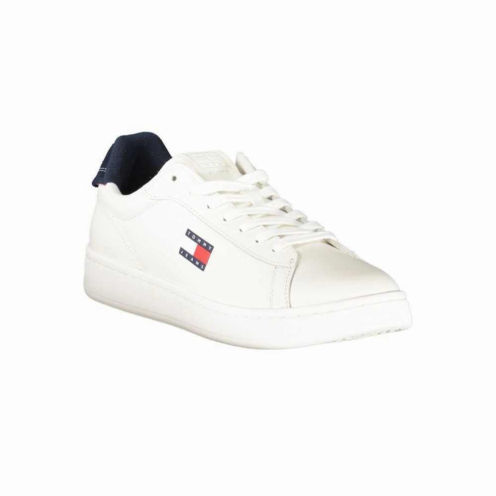 Top Dress Shoes Tommy Hilfiger White Leather Men Sneaker