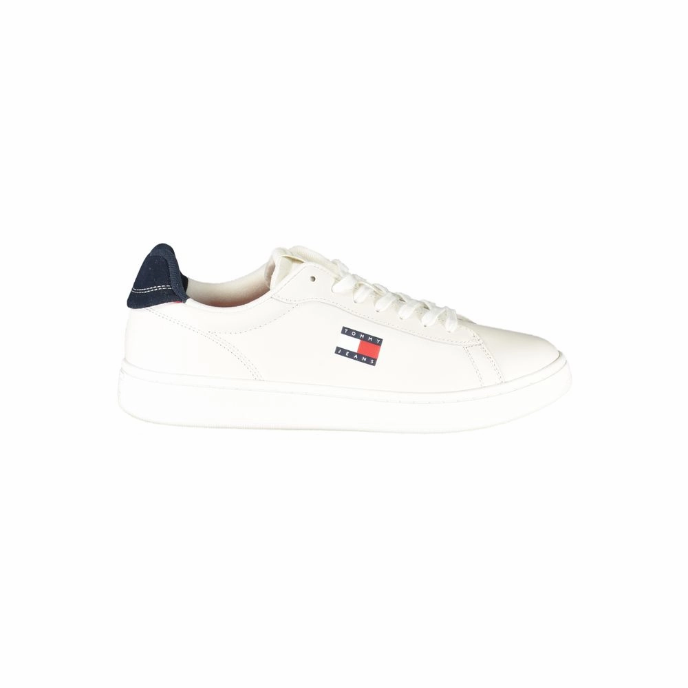 Celebrity Casual Shoes Tommy Hilfiger White Leather Men Sneaker