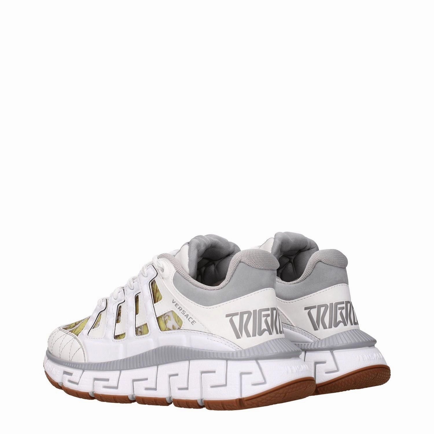 Sneakers Print Animal Versace White Leather Athletic Sneakers