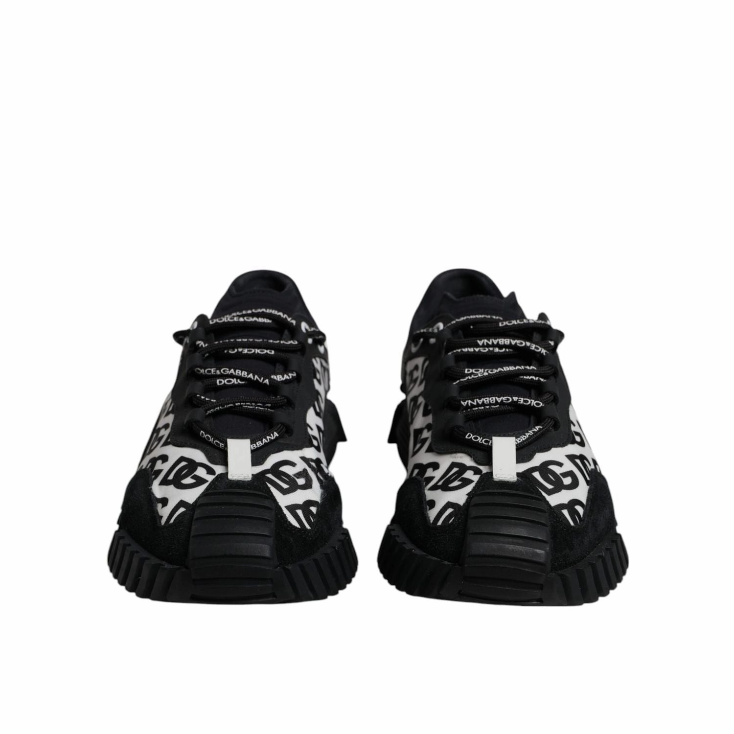 Dolce & Gabbana Black Logo Lace Up Low Top NS1 Sneakers Shoes Birkenstock Slip On Sneakers