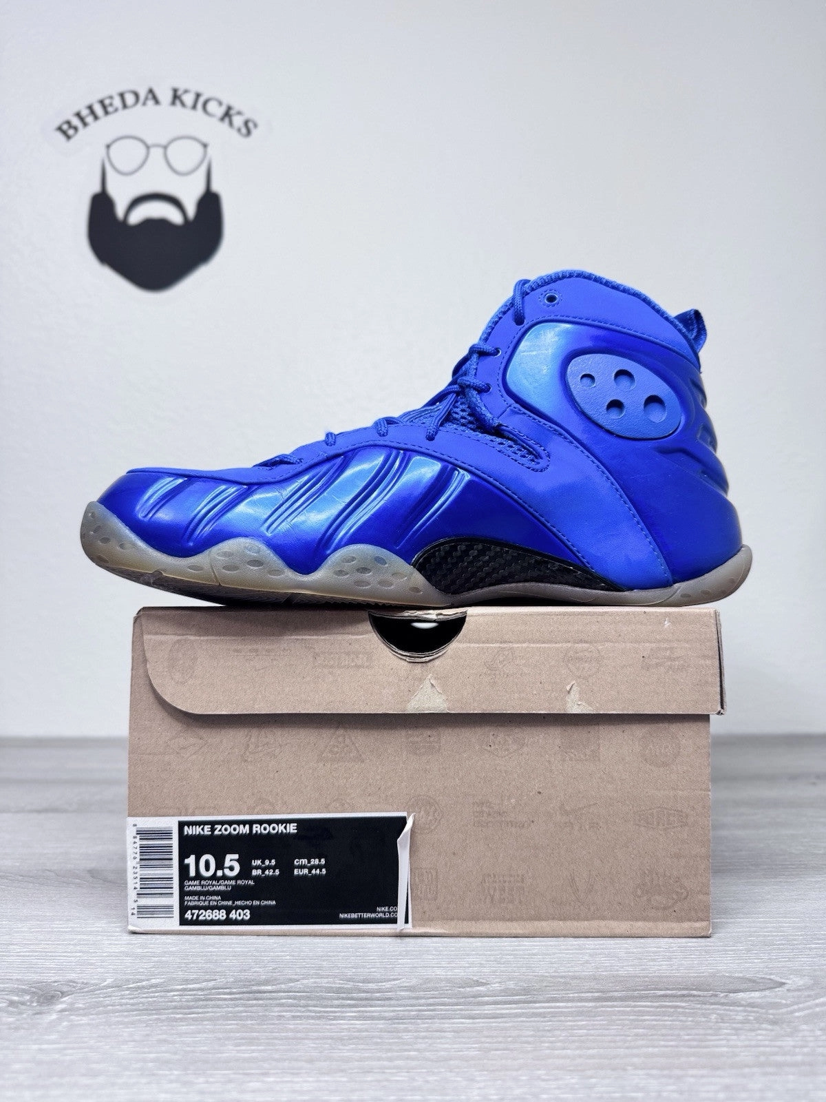 Best Asics Shoes For Hiit Size 10.5 - Nike Zoom Rookie Memphis Blues 472688-403 OG Retro Preowned