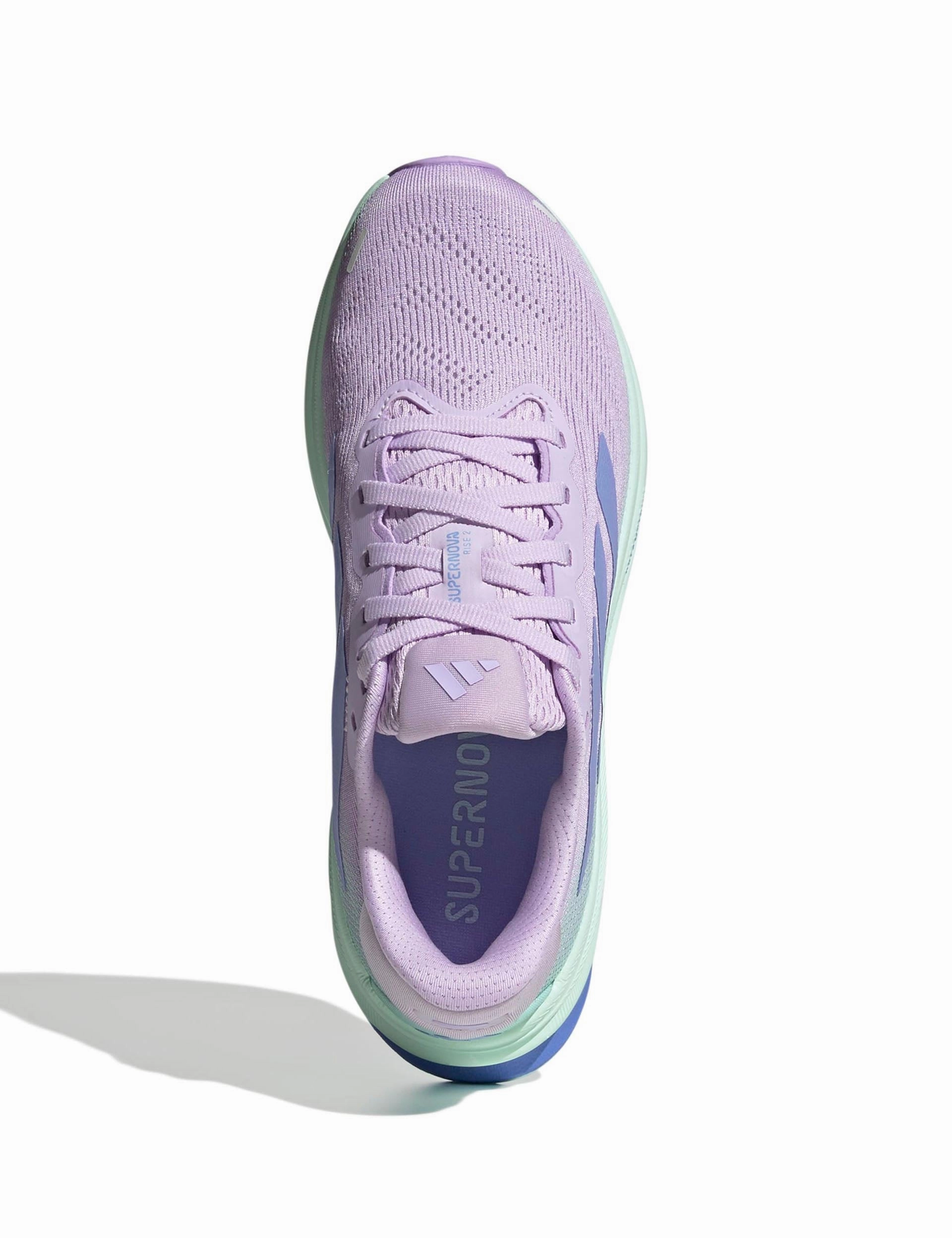 Supernova Rise 2 Running Shoes - Ice Lavender/Blue Spark/Powder Plum Tan Adidas Tennis Shoes
