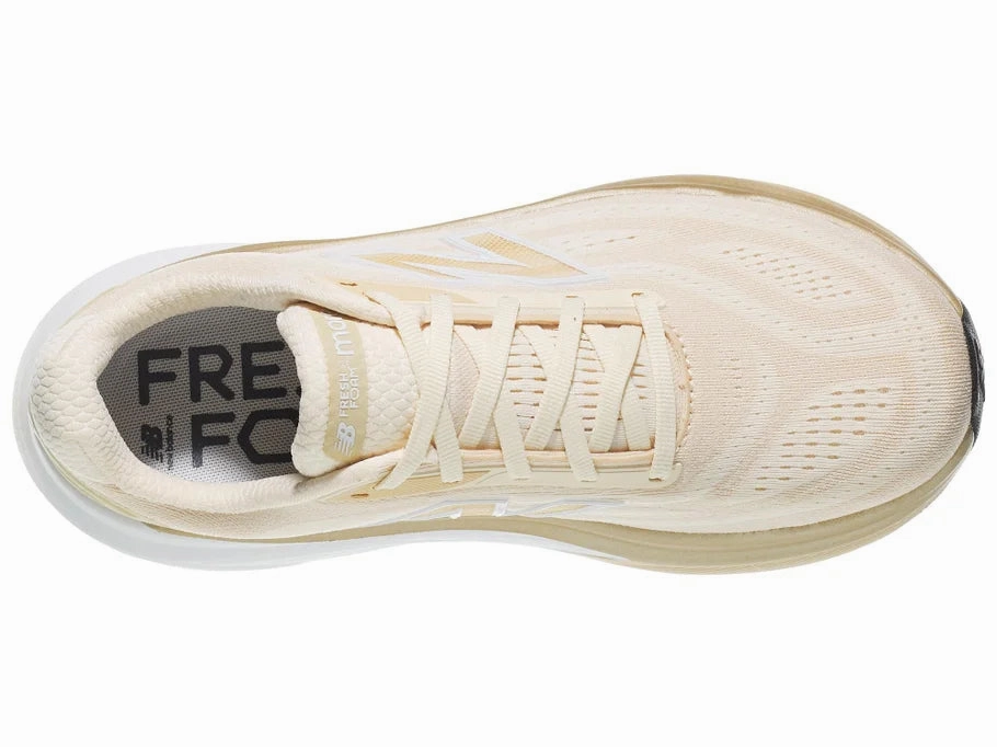 Large Toe Box Running Shoes New Balance | Fresh Foam X More v6 | Women's | Permafrost/Bisque/NB 103 White