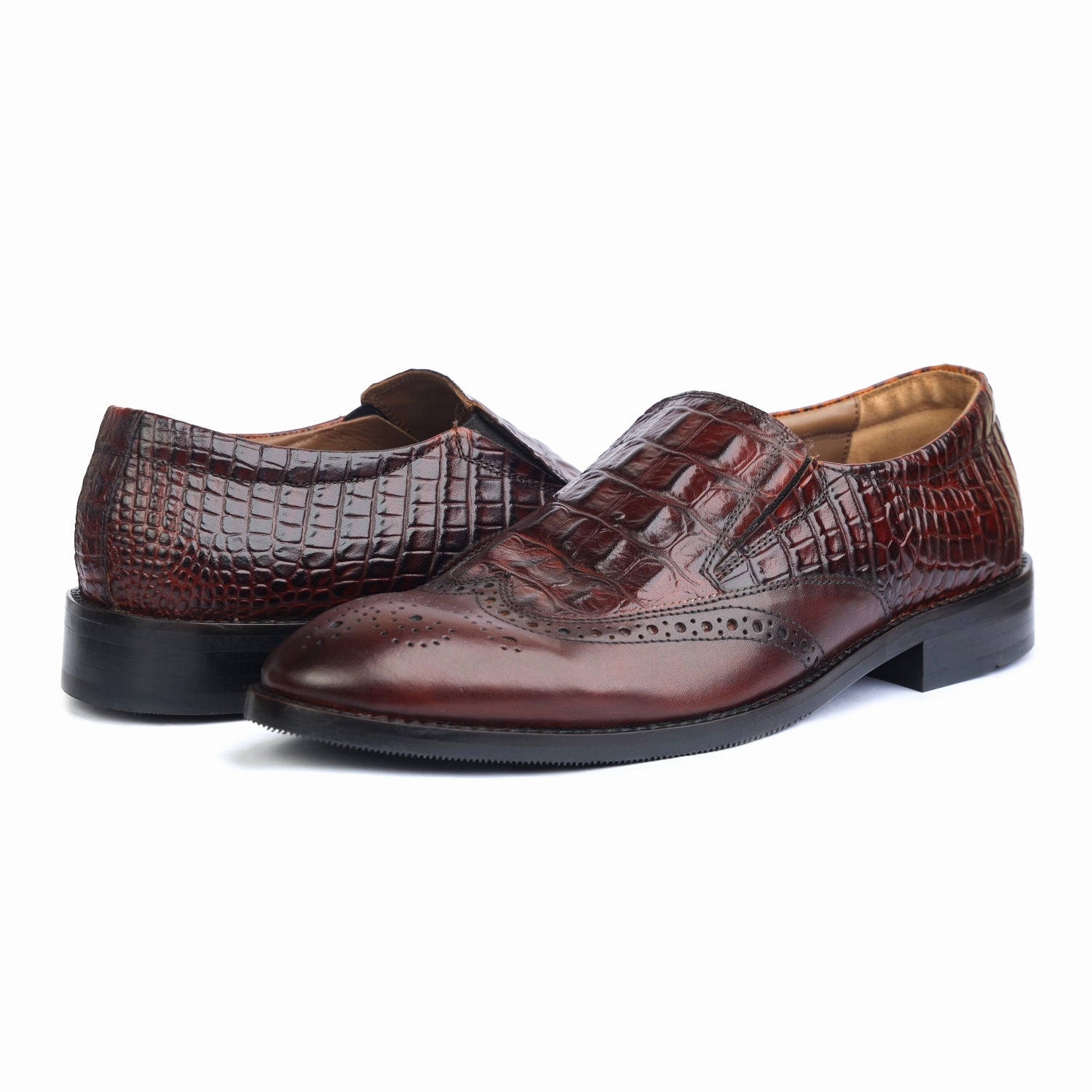 Brown Crocodile Loafers Twisted X Loafers