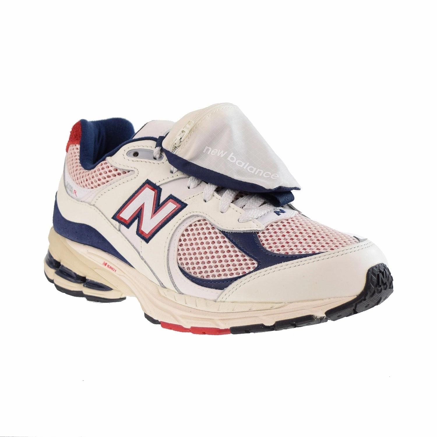 New Balance 2002R Men's Shoes White-Red-Navy Good Running Shoes For High Arches