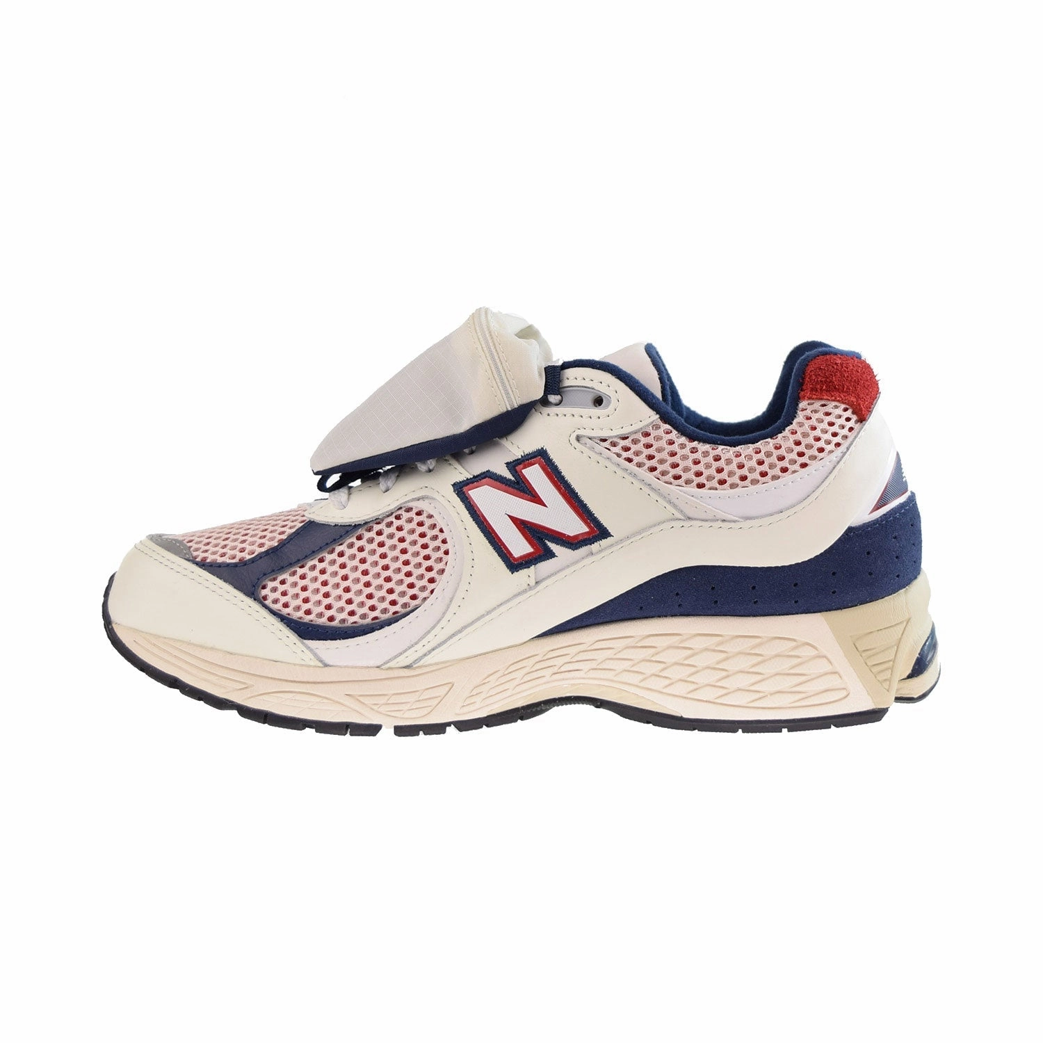 New Balance 2002R Men's Shoes White-Red-Navy Best Pronation Running Shoes