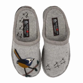 Slippers Monsters Inc Haflinger Songbird Slipper (Women) - Silver Grey