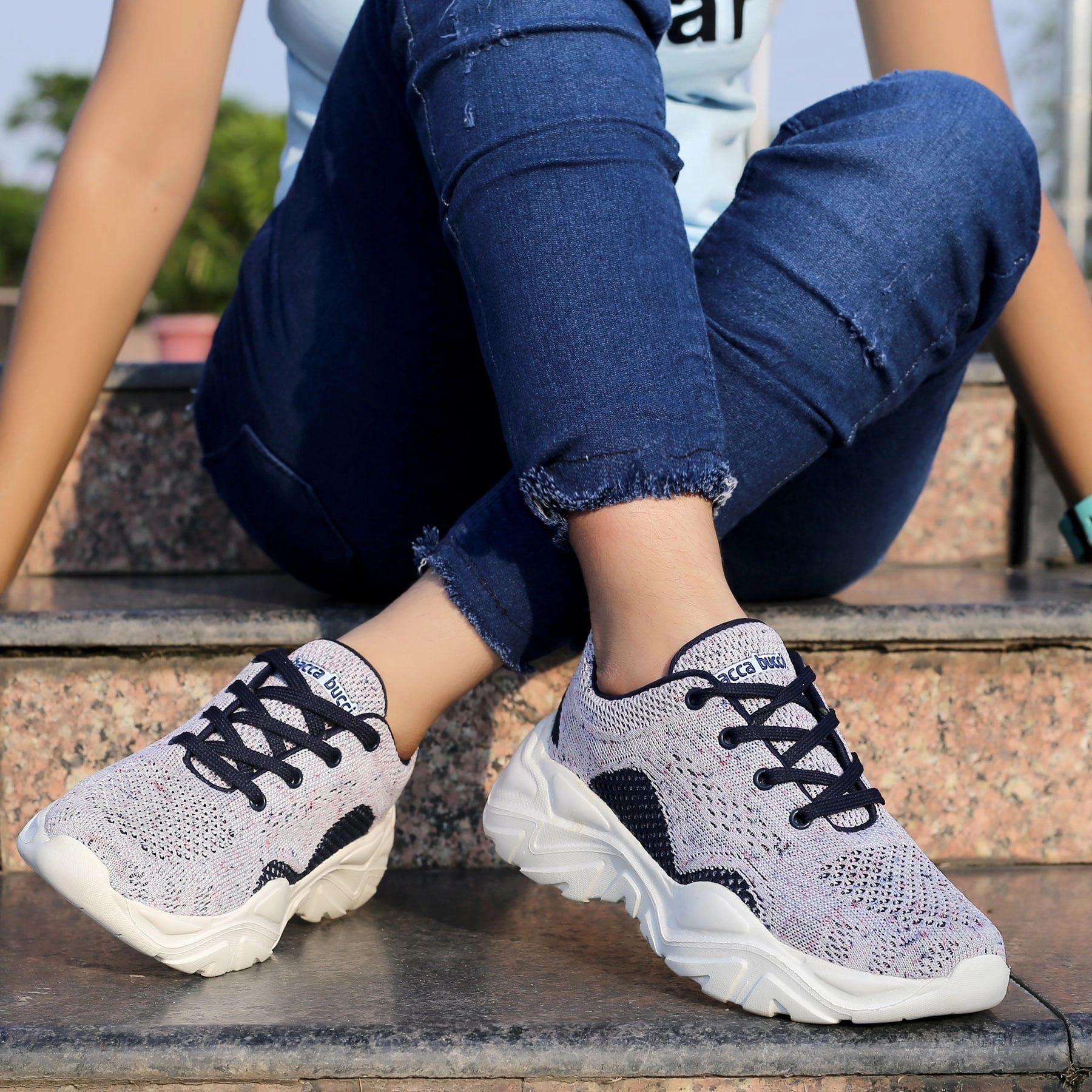 Bacca Bucci Women CHARLOTTE Low-top Platform Chunky Fashion Sneakers Made In Portugal Leather Sneakers