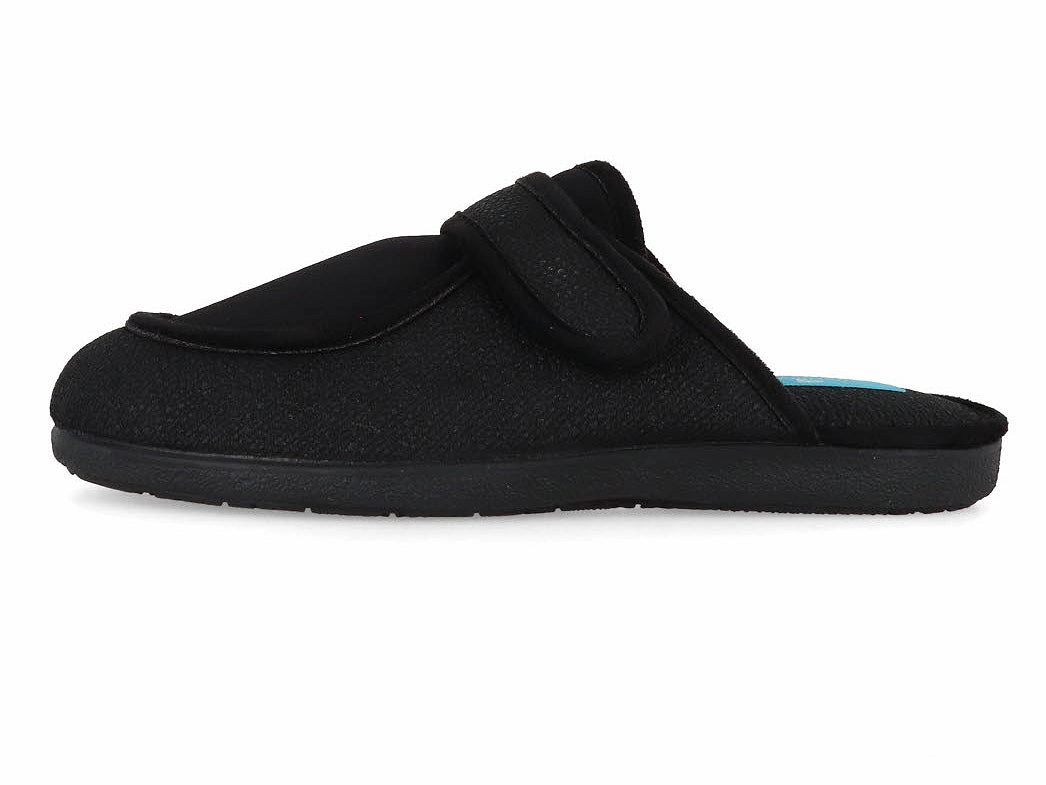 Varomed Vital Men Slippers 'Mika', black 100 Cotton Slippers