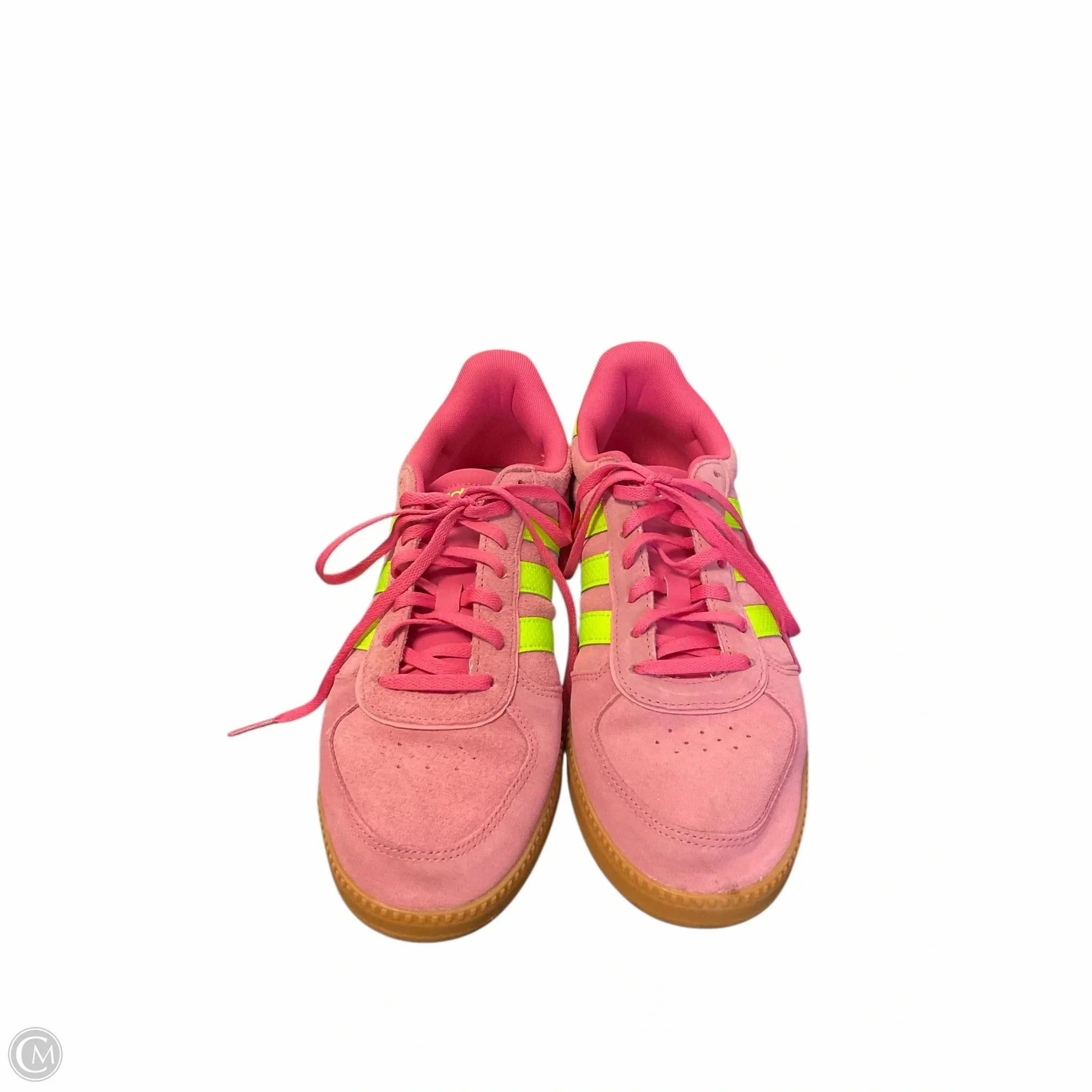 Shoes Athletic By Adidas In Pink & Yellow, Size: 11 Adidas Unisex Shoes