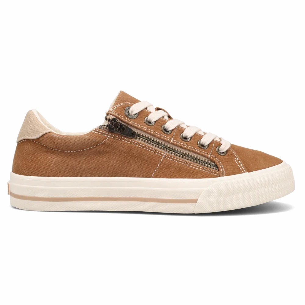 Heritage Gulf Racing Casual Driving Shoes Taos Z Soul Golden Tan/Tan Distressed Sneaker (Women's)