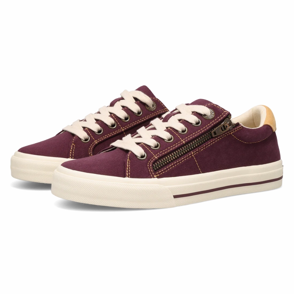 Taos Z Soul Plum/Maize Canvas Sneaker (Women's) Smart Casual Summer Shoes