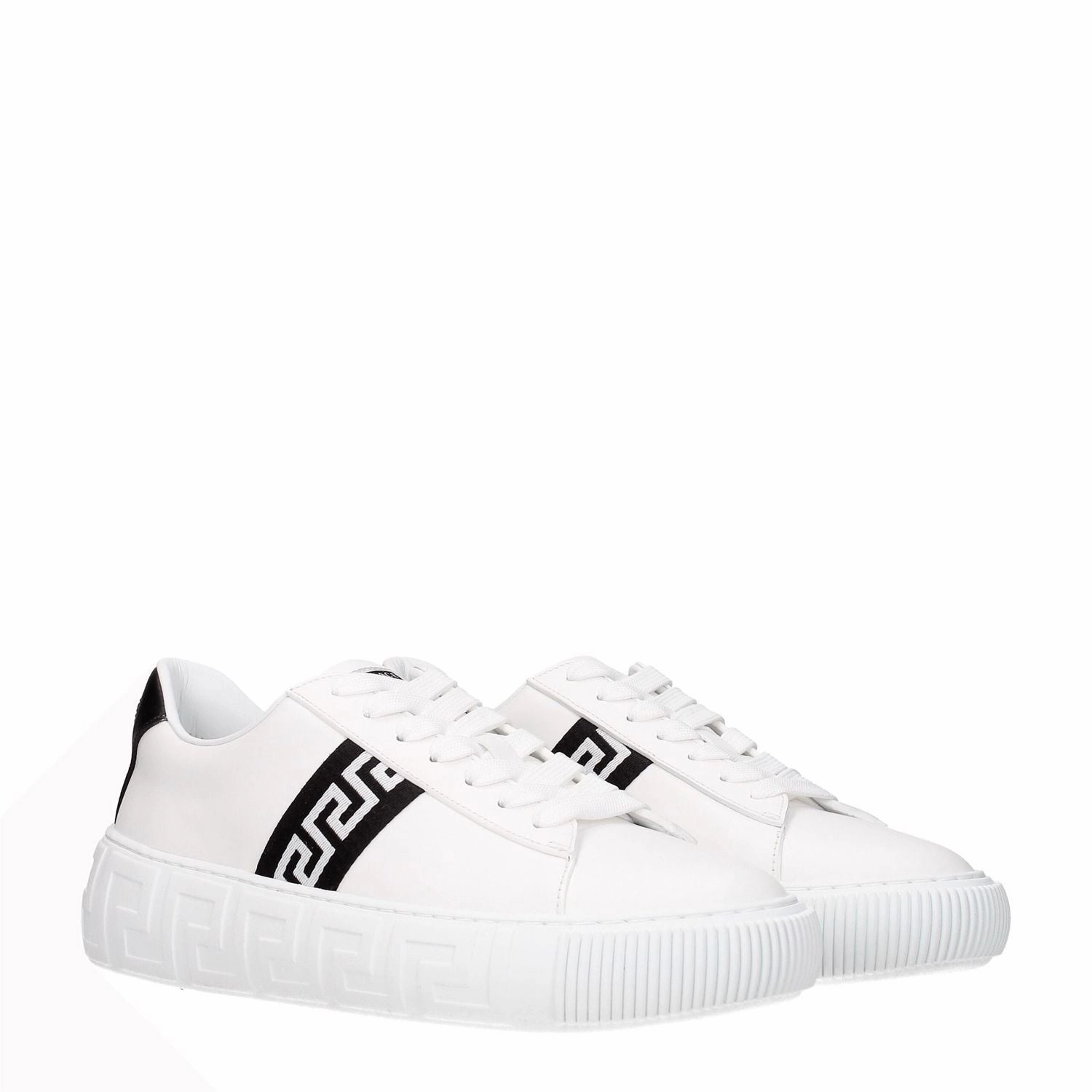Versace White Leather Sneakers Slip-on Best Casual Shoes