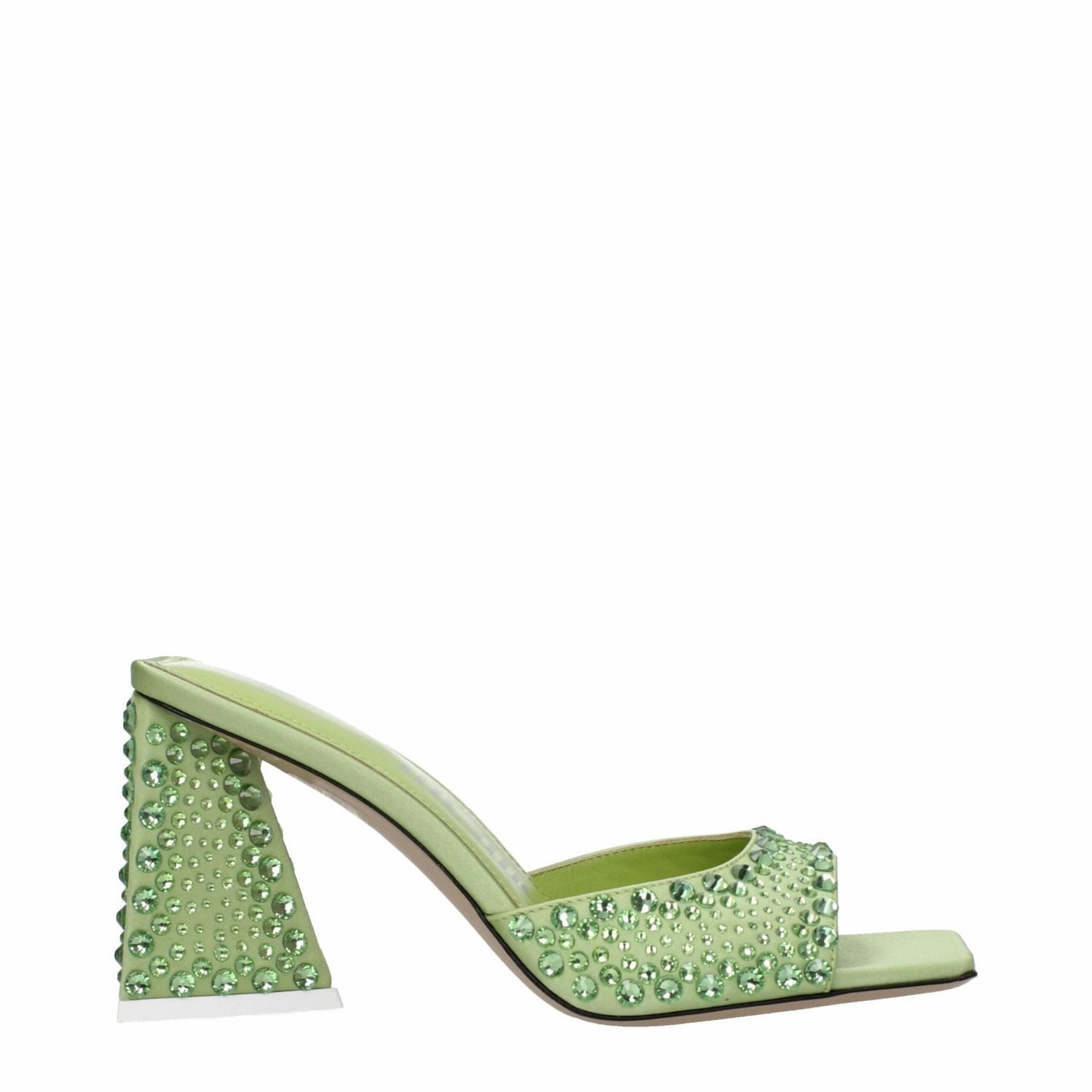 Gladiator Sandals Flat The Attico Green Satin Stiletto Heel Sandals