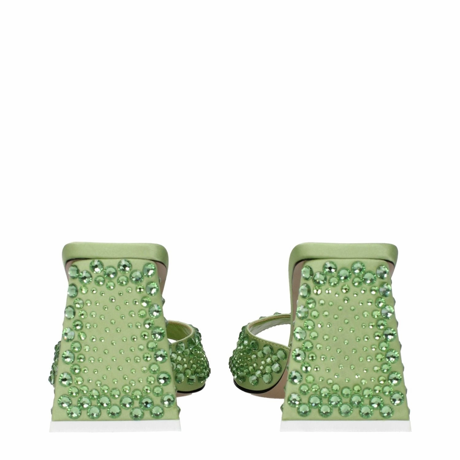 The Attico Green Satin Stiletto Heel Sandals Sandals Christmas 2024