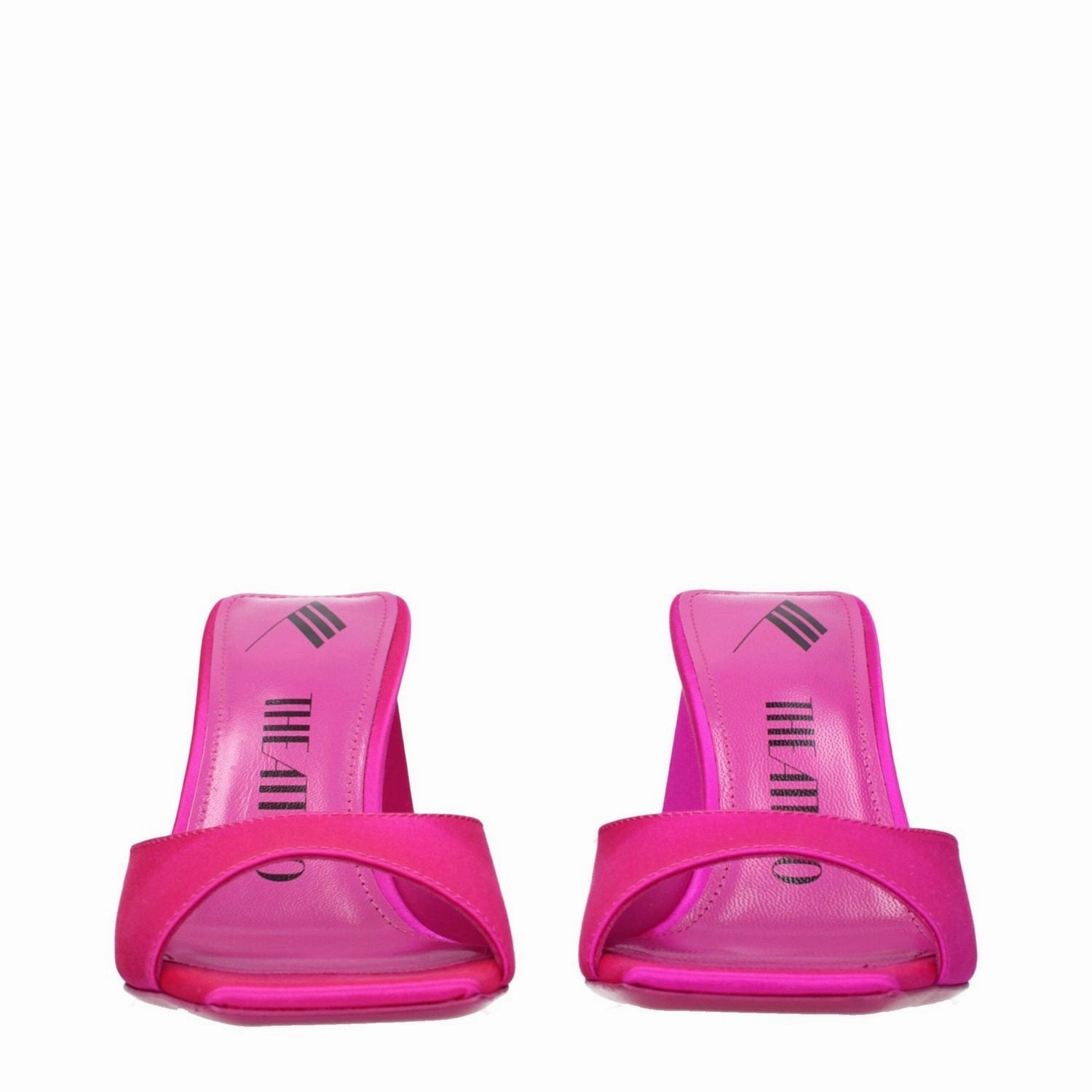 The Attico Pink Satin Stiletto Heel Sandals Reed Sandals