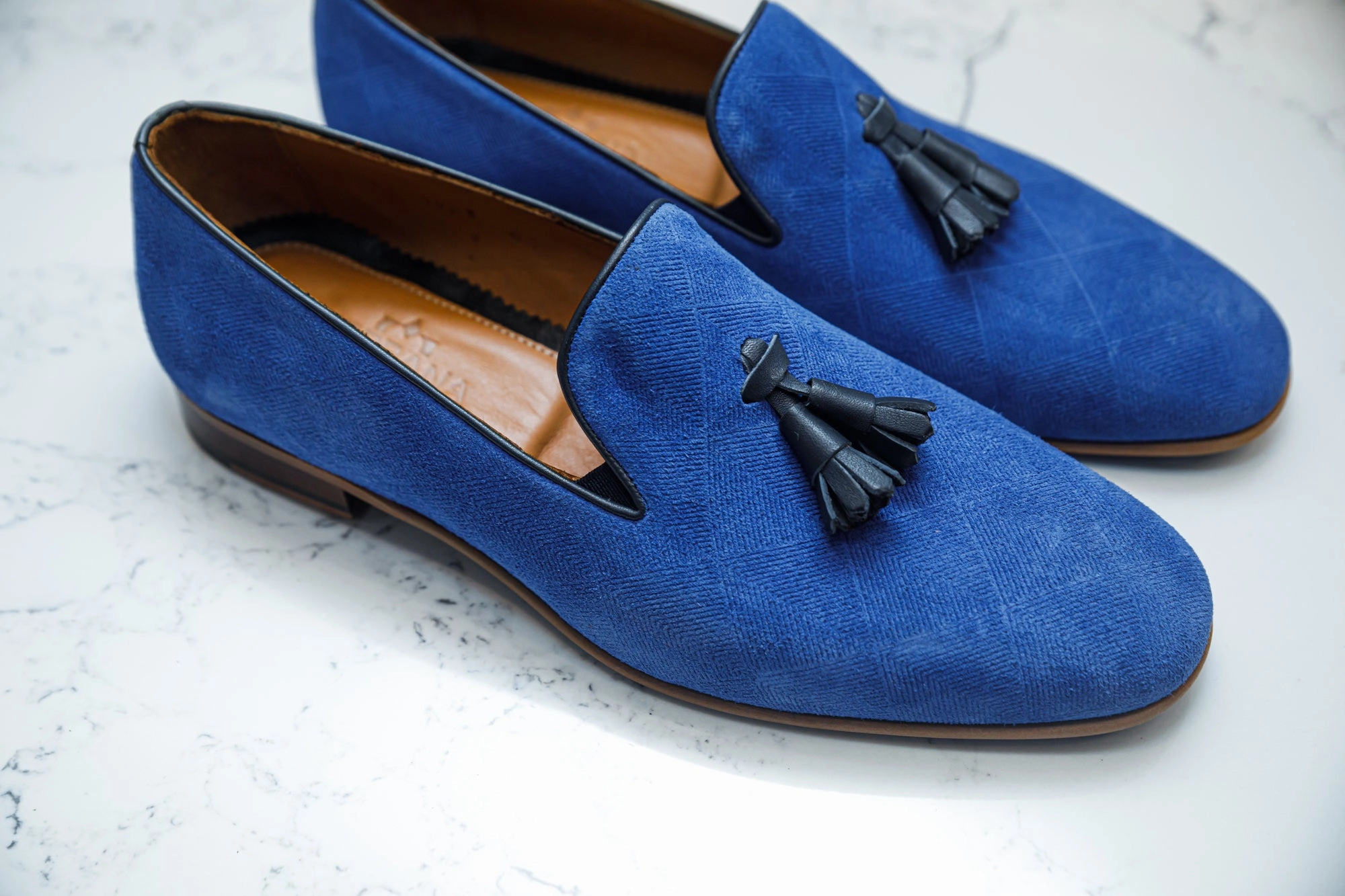 Loafers Prada The Diamant Suede Loafers - Royal Blue