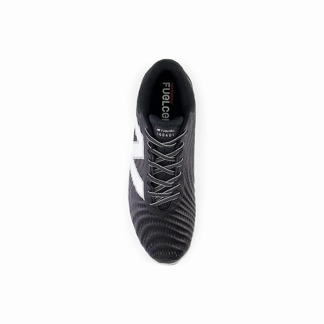 Gray 574 New Balance New Balance Men's FuelCell 4040 V7 Molded Baseball Cleats - Black / Optic White - PL4040K7
