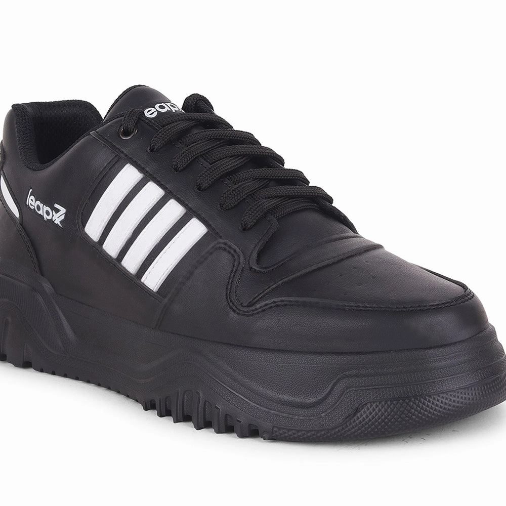Casual Date Shoes Leap7x Casual Black Lacing Sneakers For Men JAXER-1E By Liberty