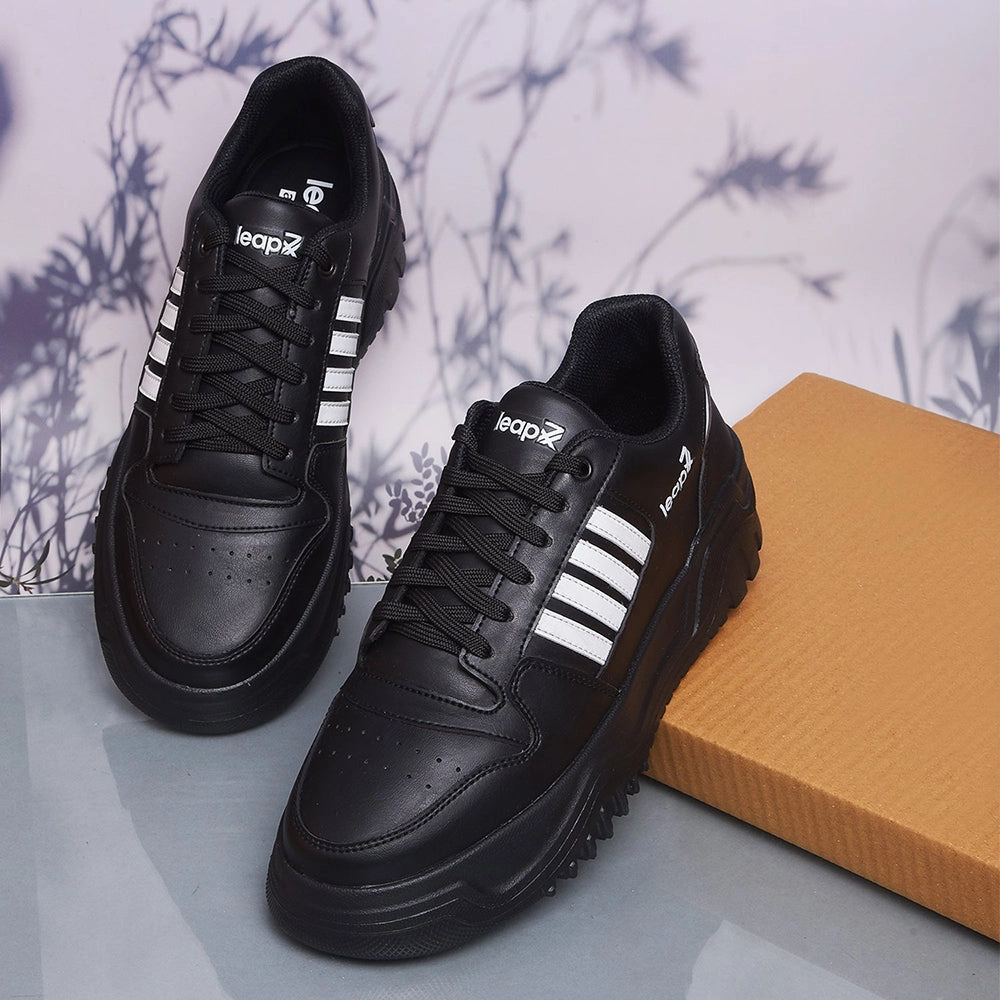 Leap7x Casual Black Lacing Sneakers For Men JAXER-1E By Liberty Helly Hansen Casual Shoes