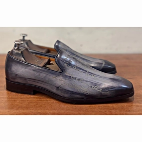 Signature Loafers Grey Hand Finished Fashion Loafers