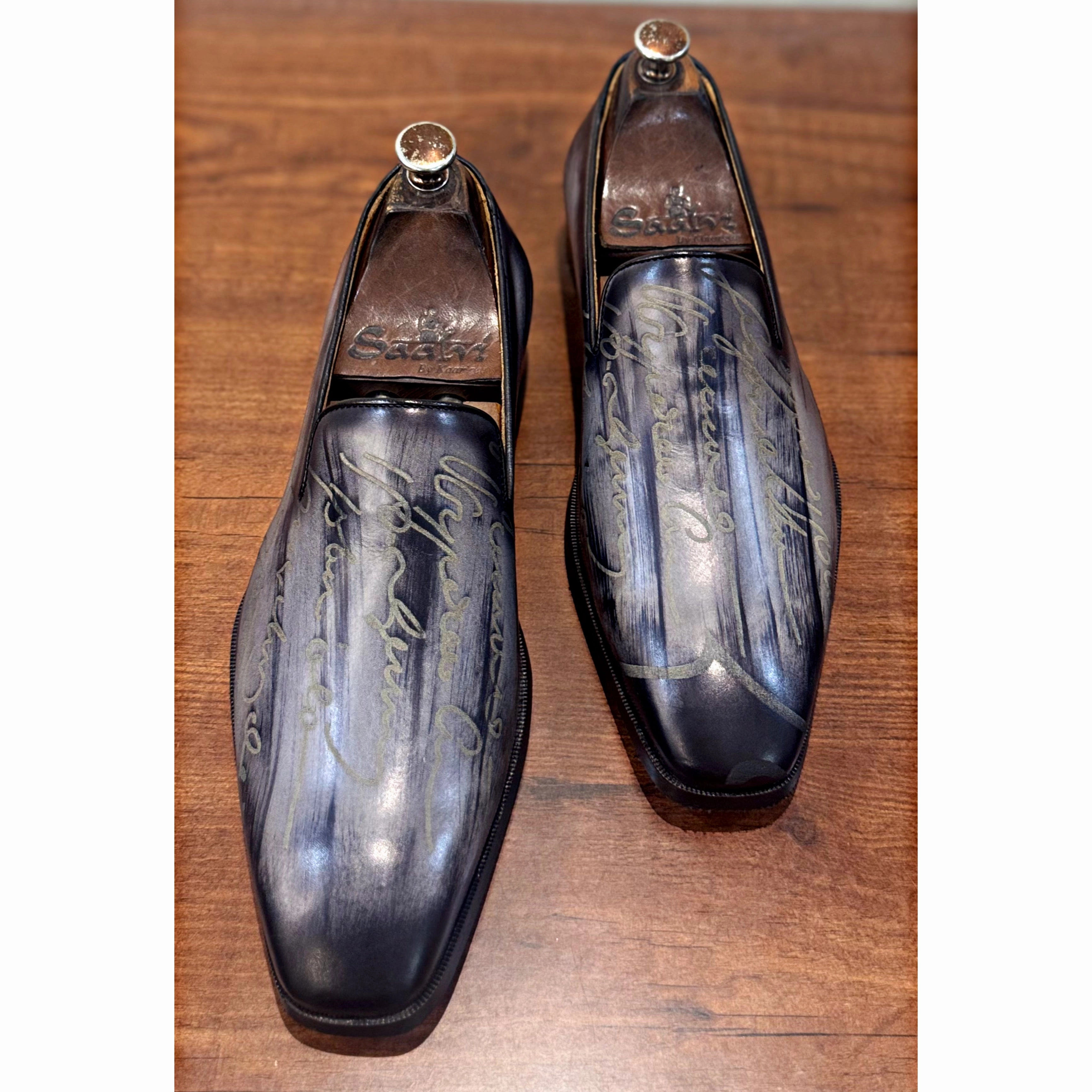 Signature Loafers Grey Hand Finished Loafers Catonsville