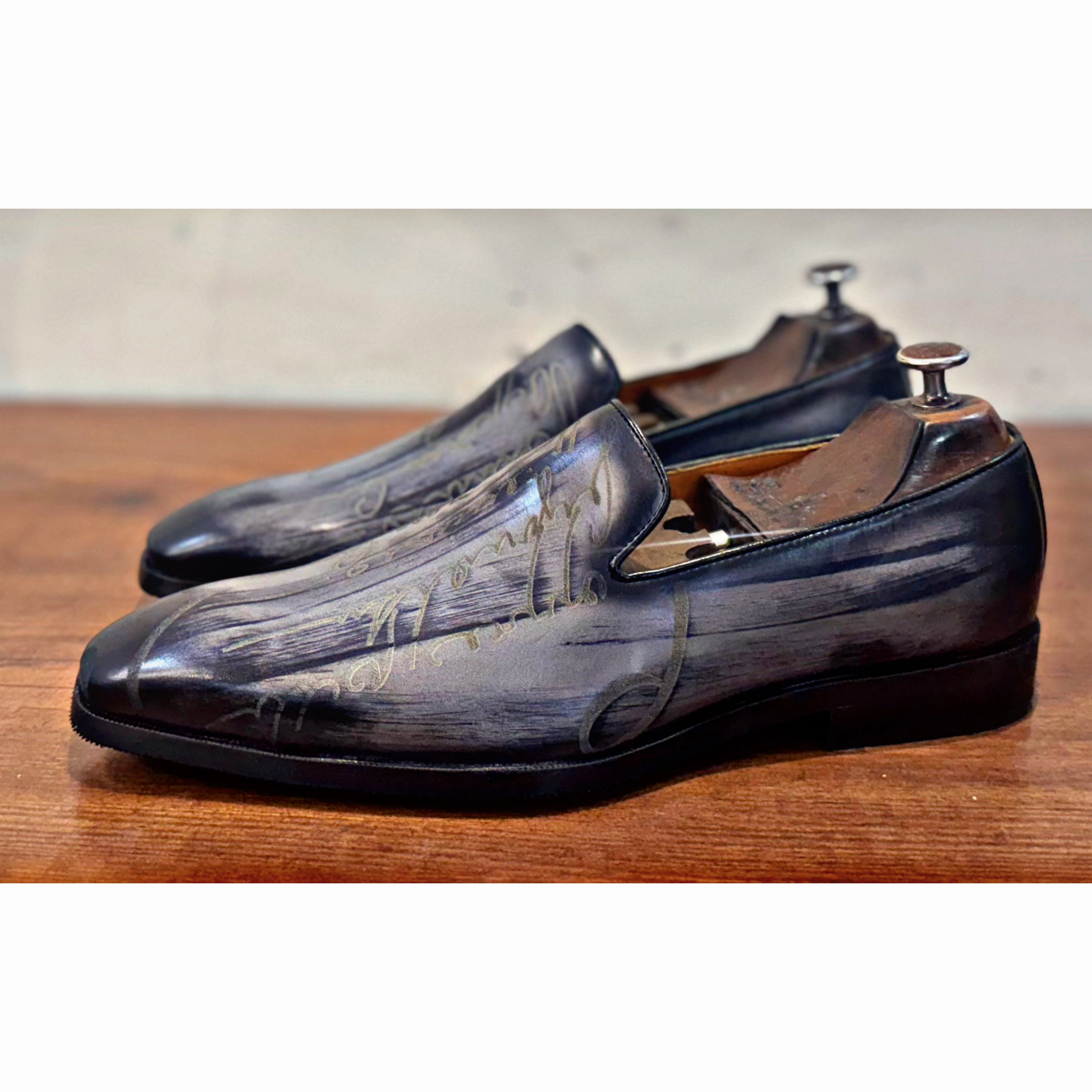 Signature Loafers Grey Hand Finished Monk Strap Loafers