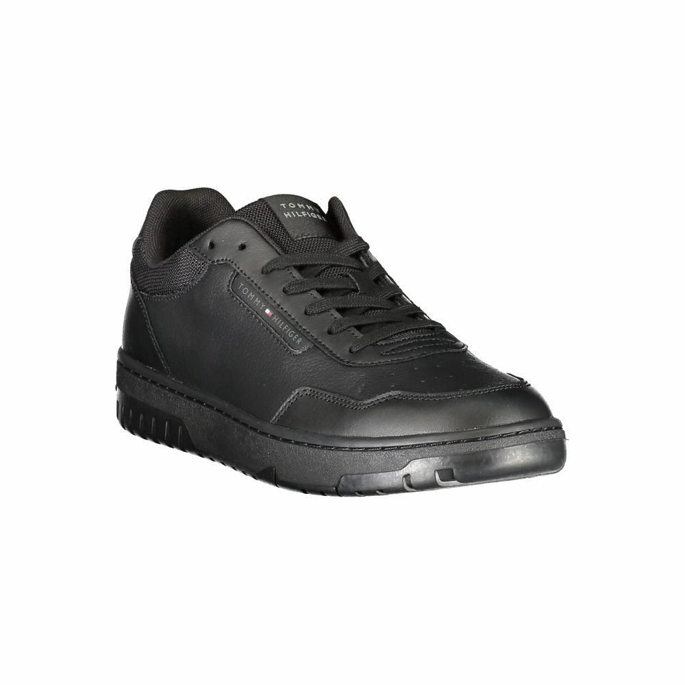 Tommy Hilfiger Black Leather Men Sneaker Silver Sneakers Website