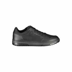 Sneakers That Make You Run Faster Tommy Hilfiger Black Leather Men Sneaker