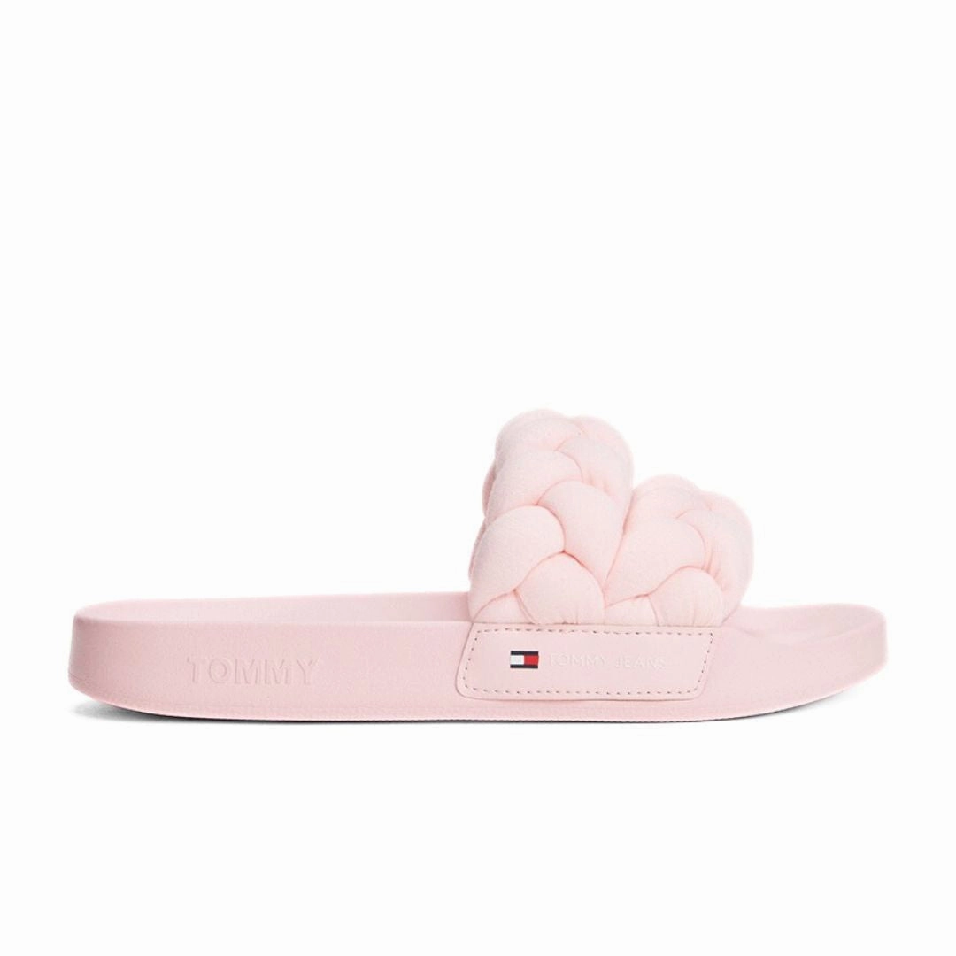 Athletic Sandals For Walking Tommy Hilfiger Braided Strap Slides EN0EN02764-PNK
