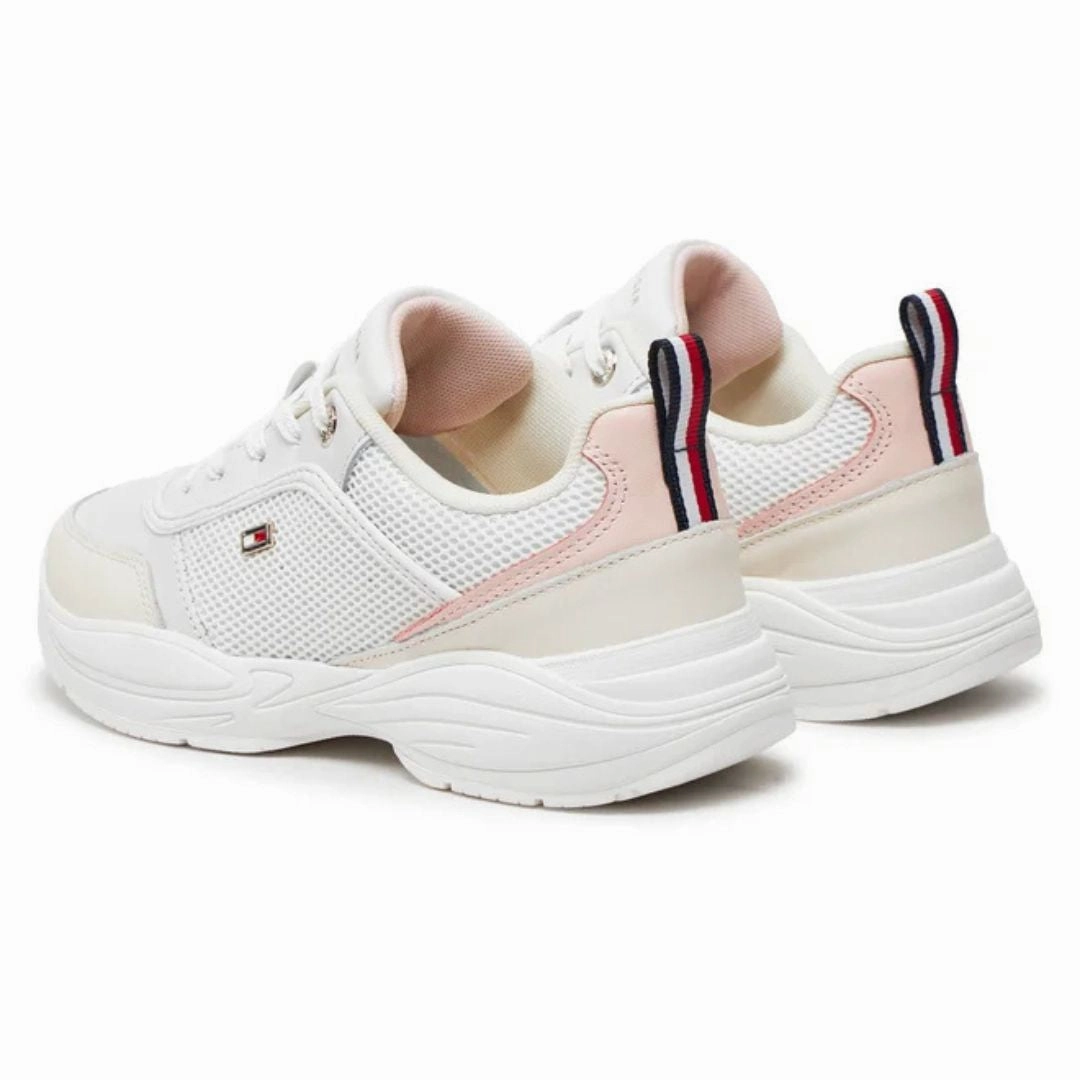 Cleaning Suede Sneakers Tommy Hilfiger Chunky Runner FW0FW07818-WHTPNK