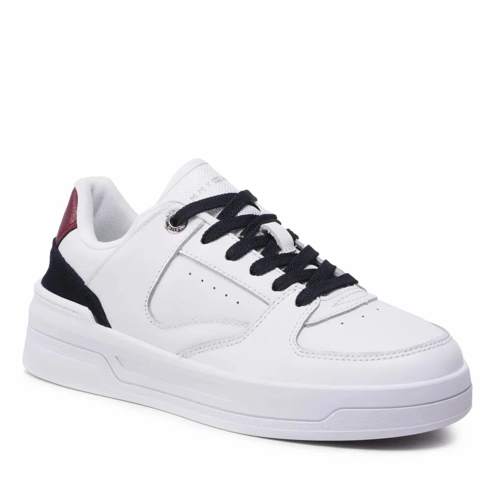 Tommy Hilfiger Leather Basket Sneaker Women FW0FW06951-WHT Mk Sneakers Sale