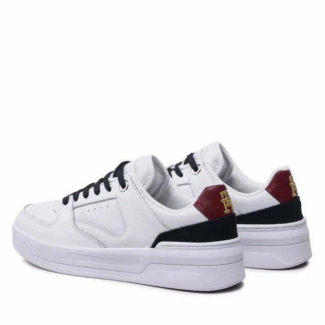 Different Ways To Tie Sneakers Tommy Hilfiger Leather Basket Sneaker Women FW0FW06951-WHT