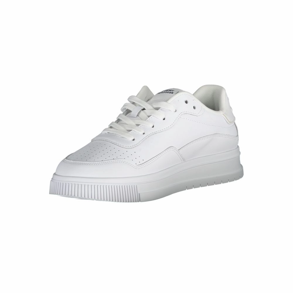 Waterproof Running Sneakers Tommy Hilfiger White Leather Men Sneaker