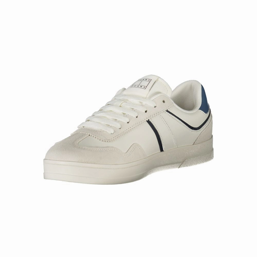 Running Sneakers Flat Feet Tommy Hilfiger White Polyethylene Men Sneaker