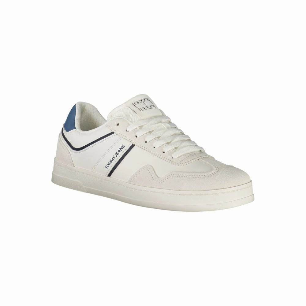 Tommy Hilfiger White Polyethylene Men Sneaker Sneakers No Socks