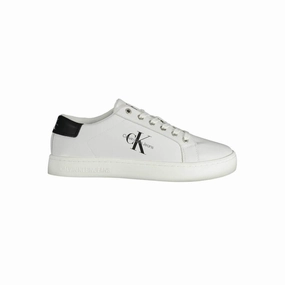 Calvin Klein White Recycled Polyester Men Sneaker Spanx High Heel Sneakers