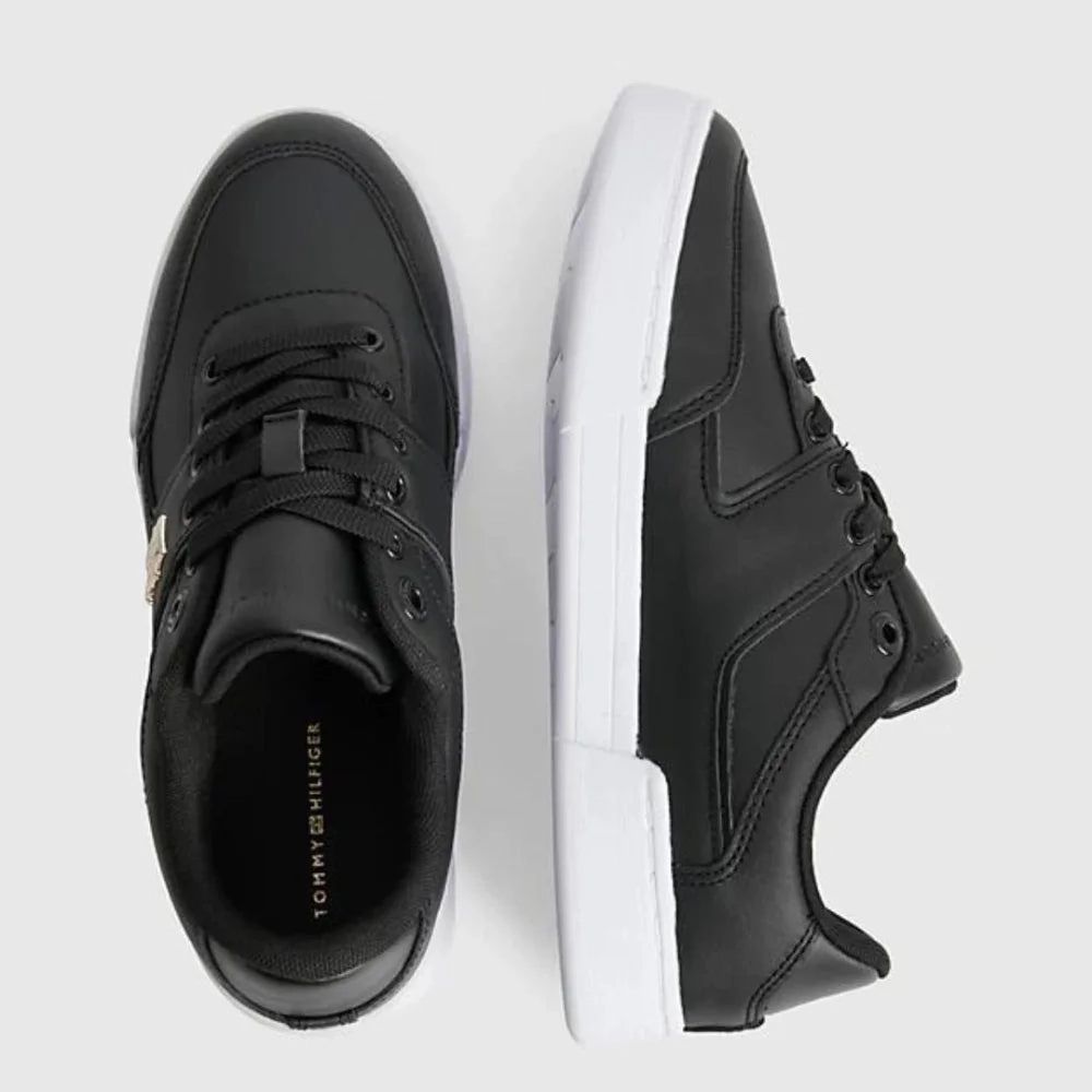 Patent Leather Sneakers Tommy Hilfiger Prep Court Sneaker Women - BLK