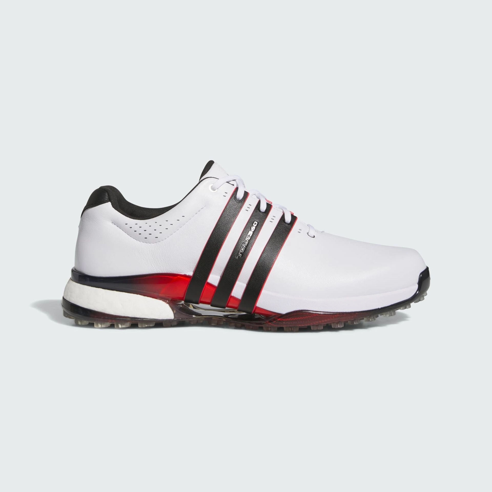 TOUR360 25 SPIKELESS GOLF SHOES - Cloud White / Core Black / Lucid Red Light Adidas Shoes