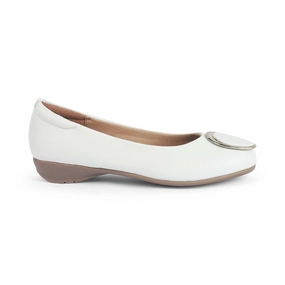 Tresmode Jelo White Women's Casual Ballerinas Casual Cut Shoes