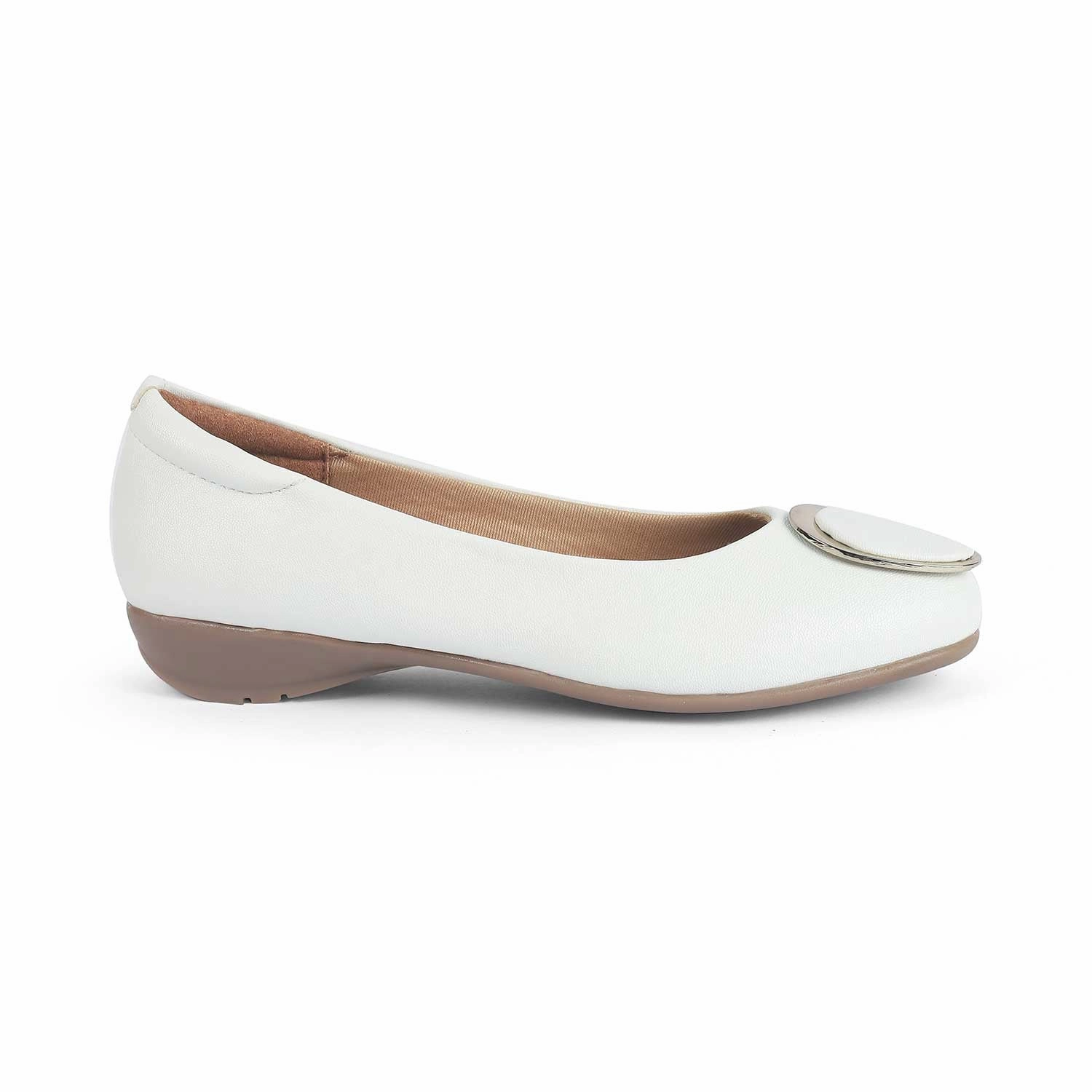 Tresmode Jelo White Women's Casual Ballerinas Formal Pants With Casual Shoes