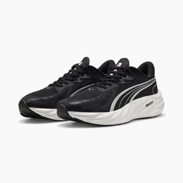 PUMA Mens Velocity Nitro 4 - PUMA BLACK-PUMA SILVER Asics Shoes For Elderly