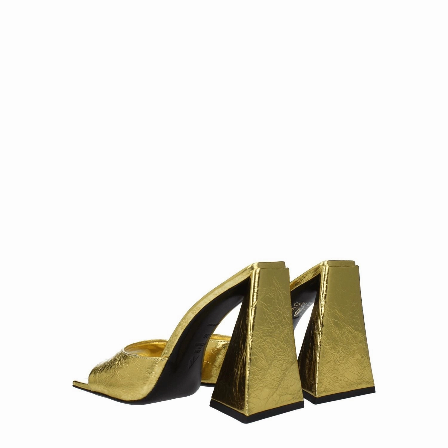Cork Platform Sandals The Attico Gold Leather Platform Sandals