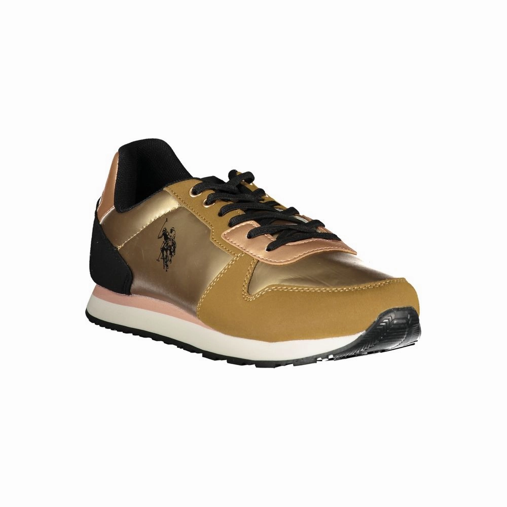 U.S. POLO ASSN. Gold Polyester Sneaker Mini Brand Sneakers