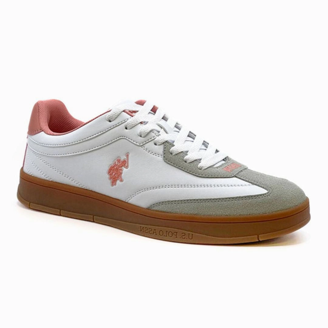 1970s Sneakers U.S. POLO ASSN. Vale WMN Glb 5Fx Sneakers - WHTPNK