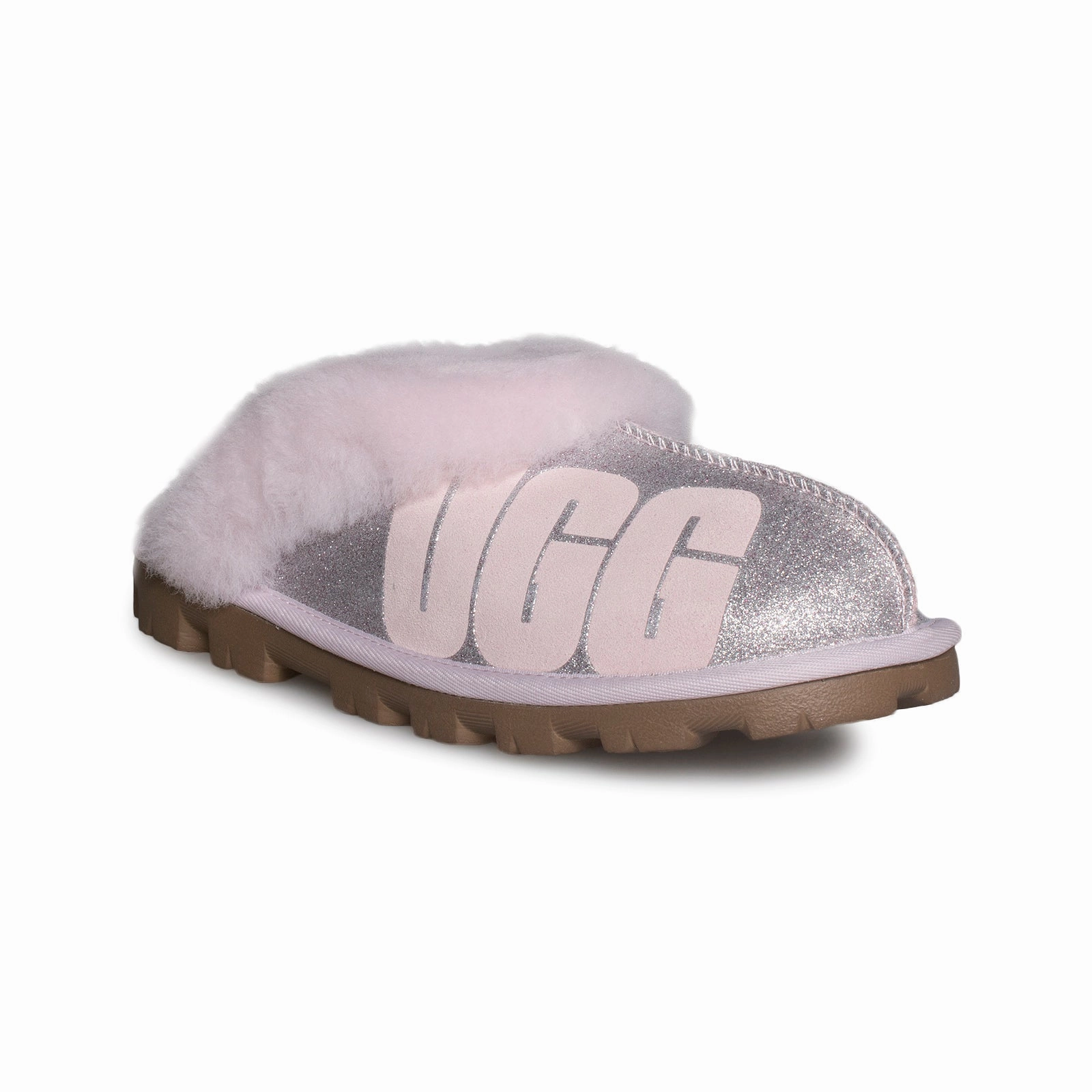 House Slippers With Headlights UGG Coquette Sparkle Seashell Pink Slippers - Women's