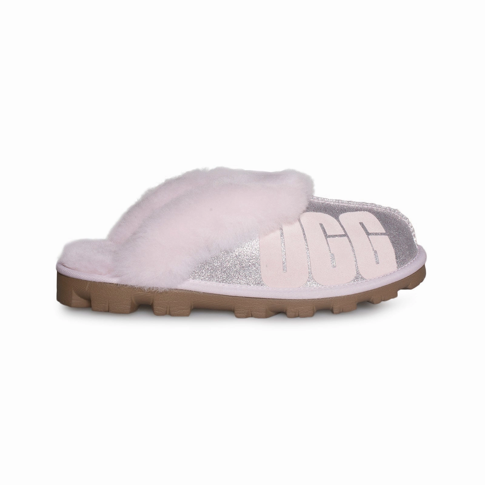 Imran Potato Caveman Slippers UGG Coquette Sparkle Seashell Pink Slippers - Women's
